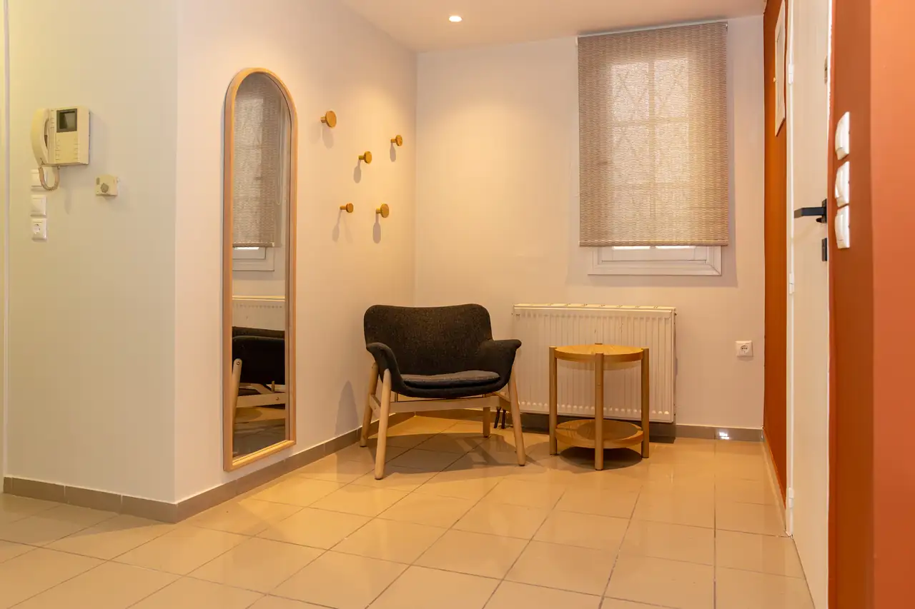 Reading corner with armchair